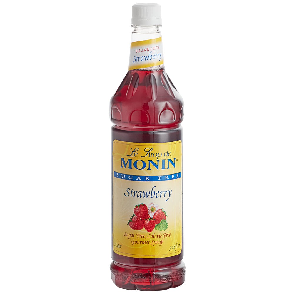 Monin Sugar-free Strawberry Flavoring / Fruit Syrup 1 Liter