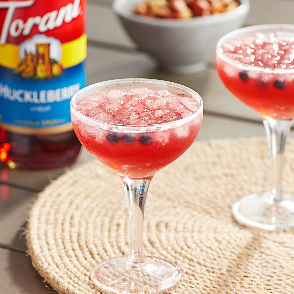 Torani Huckleberry Flavoring / Fruit Syrup 750 mL Glass Bottle