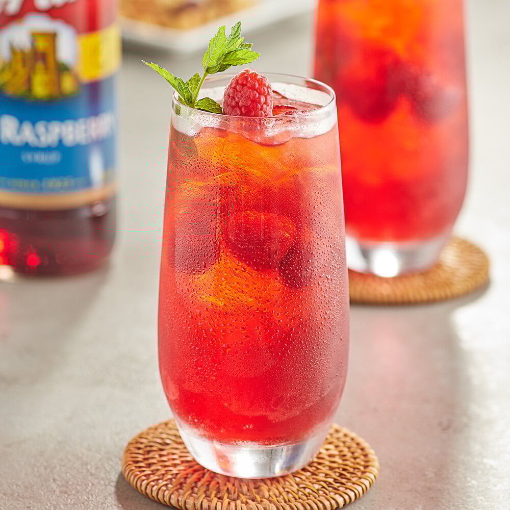 Torani Red Raspberry Flavoring Syrup 750 mL Glass Bottle