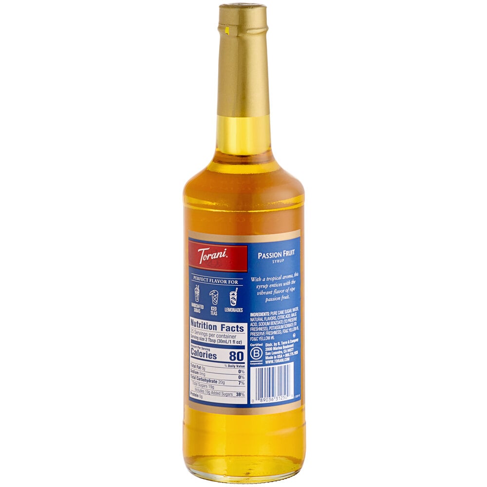 Torani Passion Fruit Syrup - 750 Ml: Shop At Webstaurantstore
