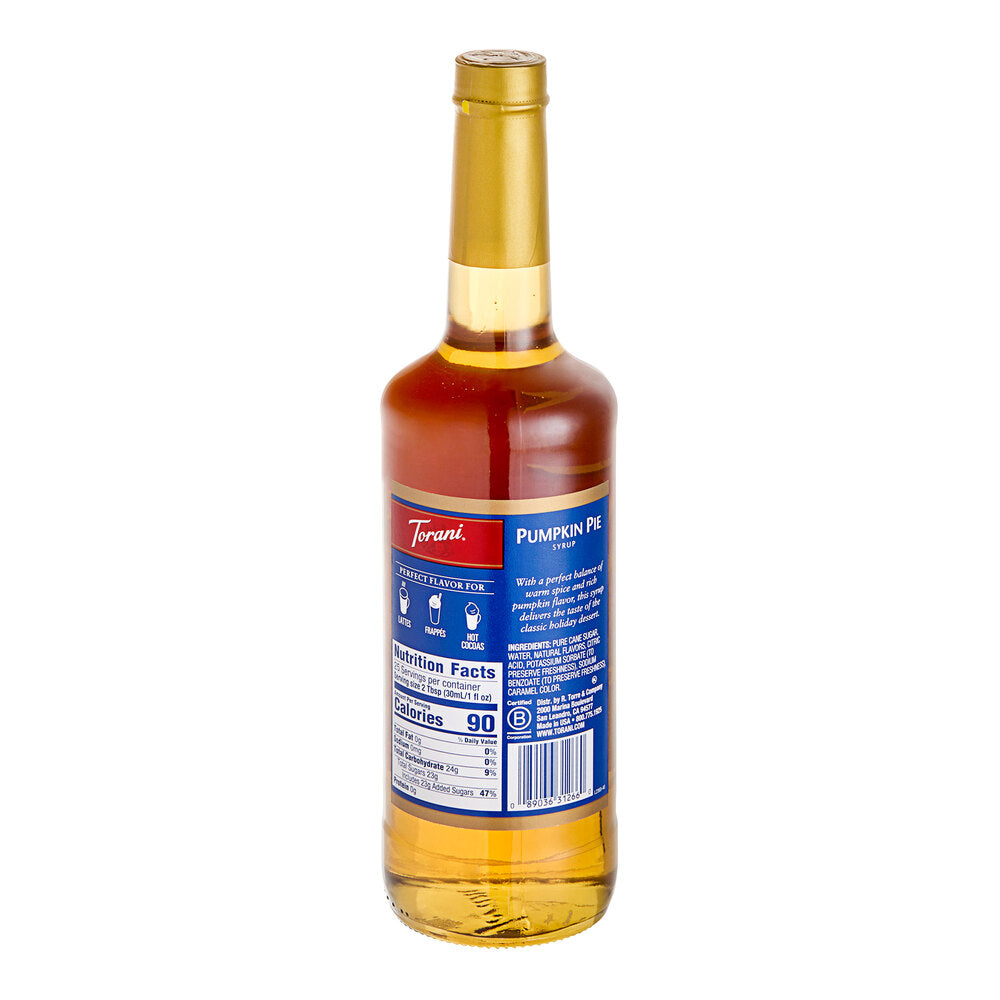 Torani Pumpkin Pie Flavoring Syrup (750ml)