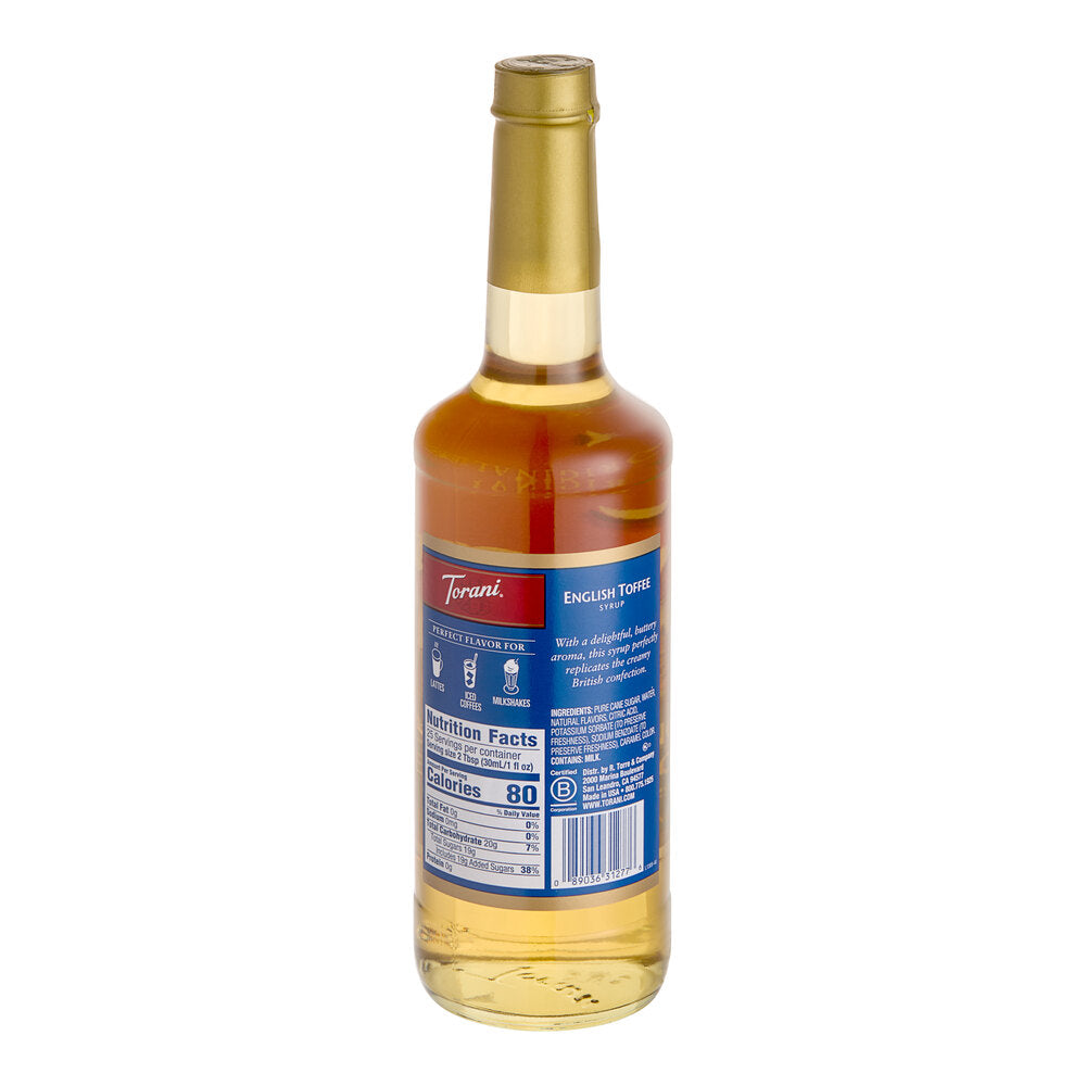 Torani English Toffee Coffee Syrup - 750 ML