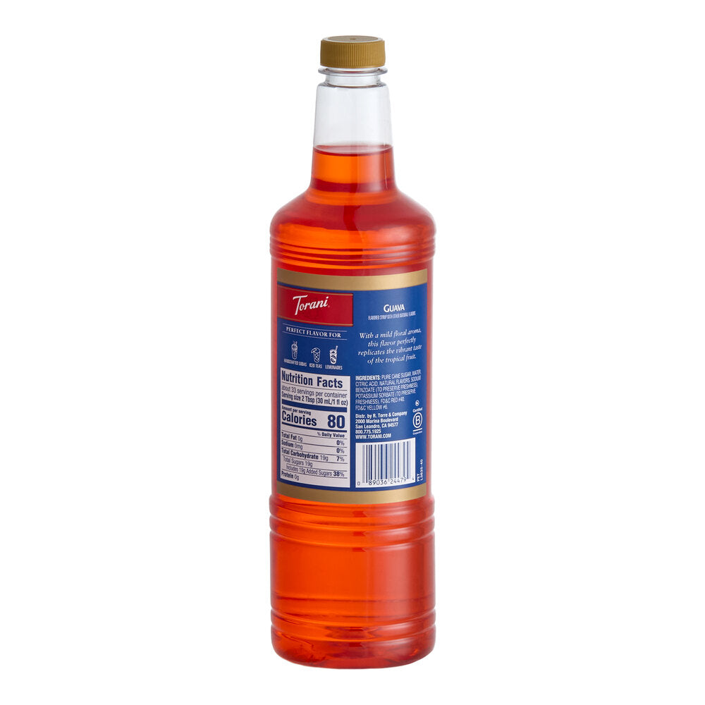 Torani Guava Flavoring / Fruit Syrup Plastic Bottle 1 Liter
