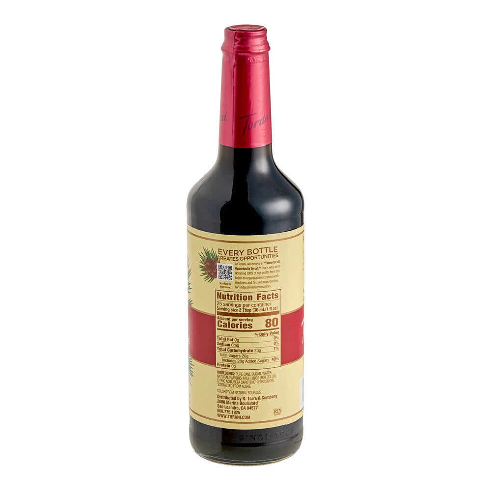 Torani Puremade Forest Pine Flavoring Syrup 750 ML Glass Bottle