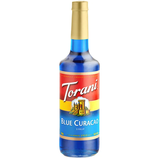 Torani Blue Curacao Flavoring Syrup 750 mL Glass Bottle
