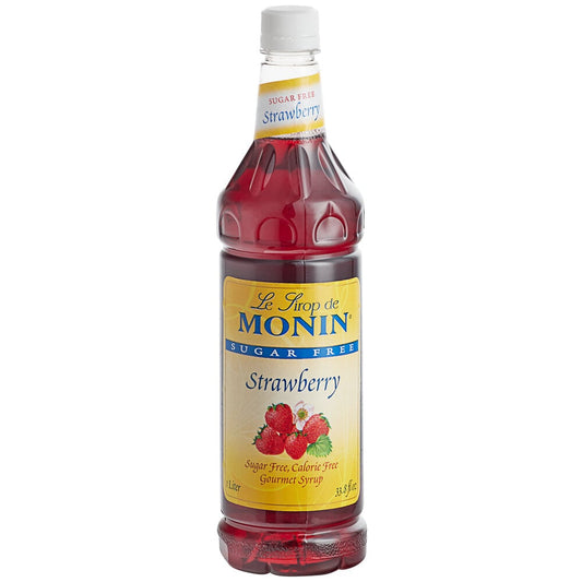 Monin Sugar-free Strawberry Flavoring / Fruit Syrup 1 Liter