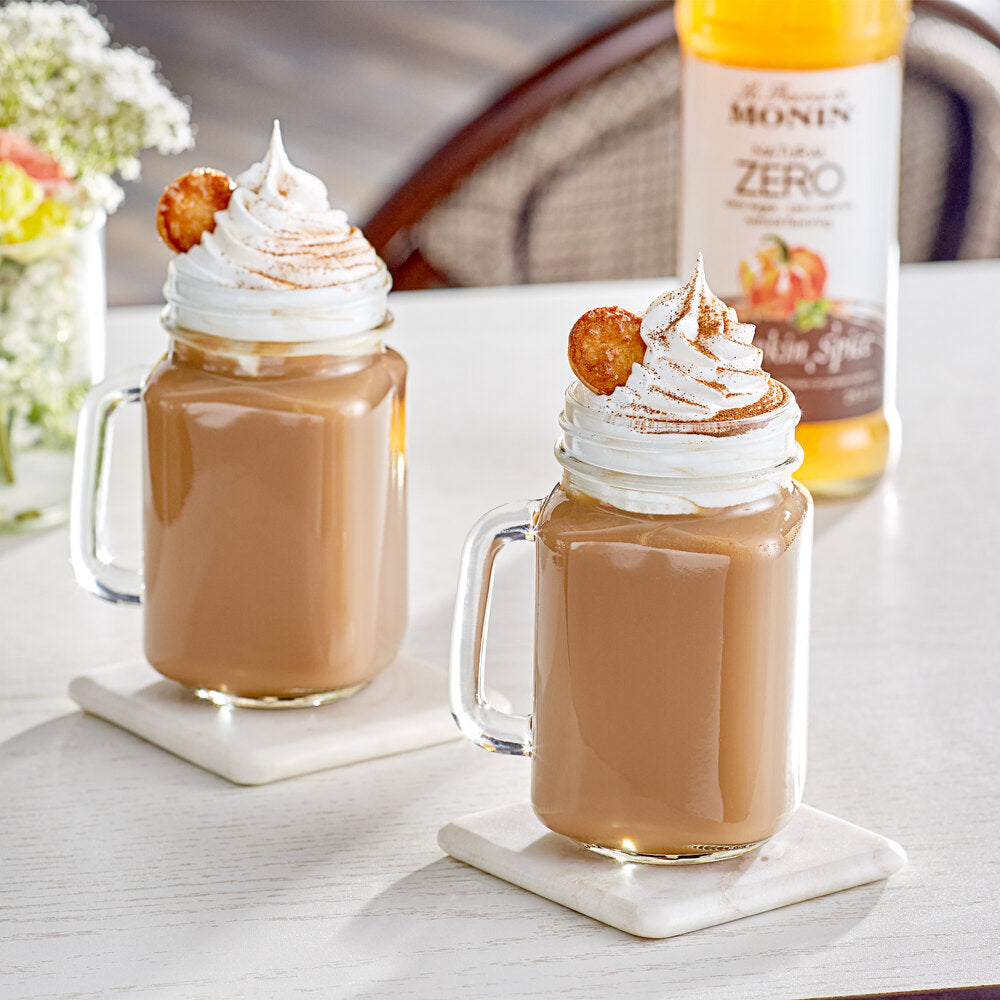 Monin Zero Calorie Natural Pumpkin Spice Flavoring Syrup 750 ML