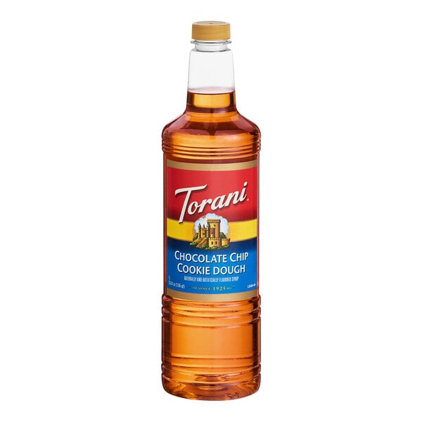 Torani Chocolate Chip Cookie Dough Flavoring Syrup Plastic Bottle 1 Liter