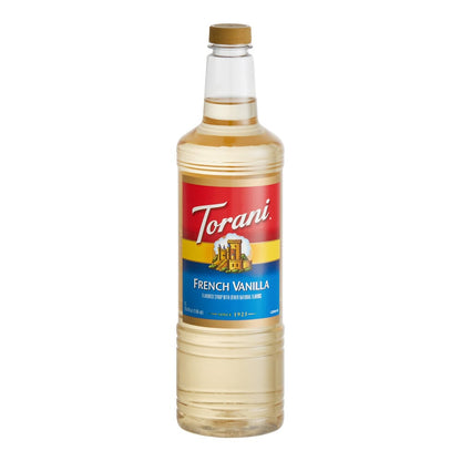 Torani French Vanilla Flavoring Syrup Plastic Bottle 1 Liter
