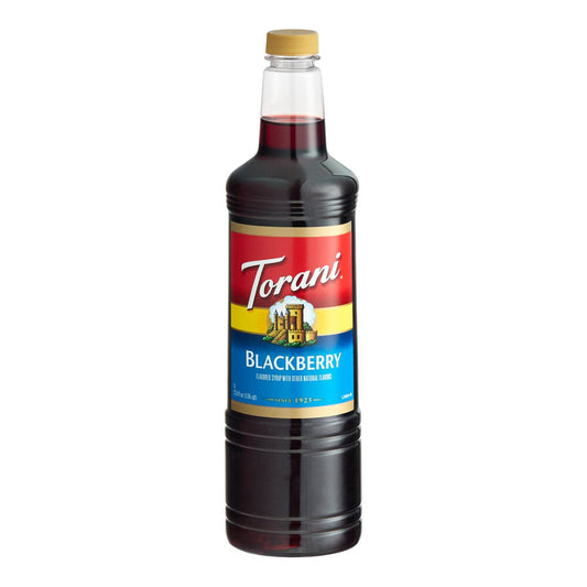 Torani Blackberry Flavoring / Fruit Syrup Plastic Bottle 1 Liter