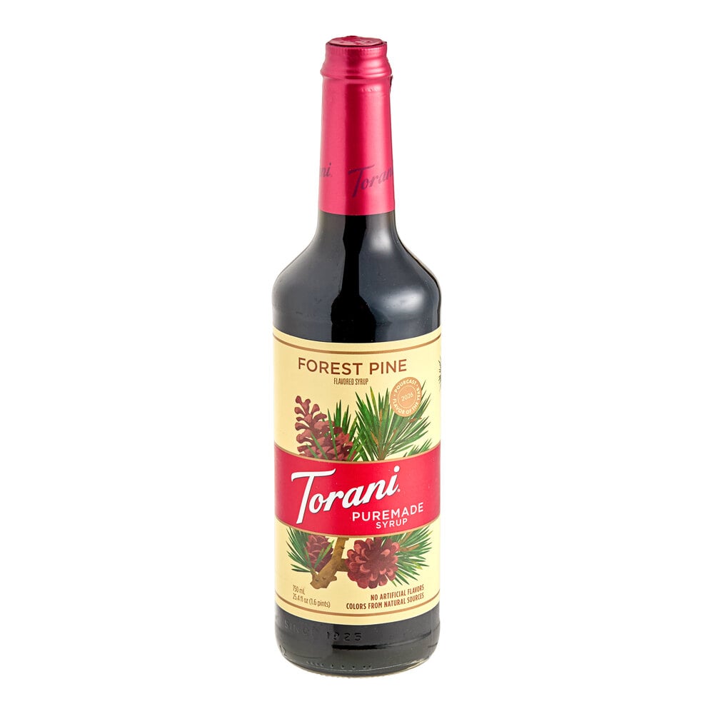 Torani Puremade Forest Pine Flavoring Syrup 750 ML Glass Bottle