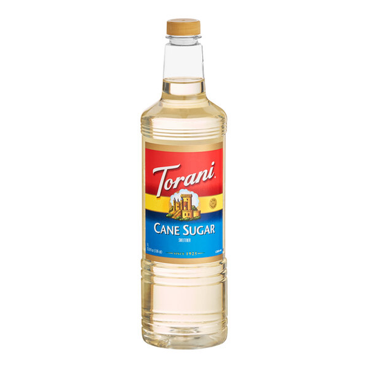 Torani Cane Sugar Sweetener Syrup Plastic Bottle 1 Liter