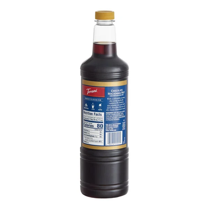 Torani Chocolate Macadamia Nut Flavoring Syrup Plastic Bottle 1 Liter