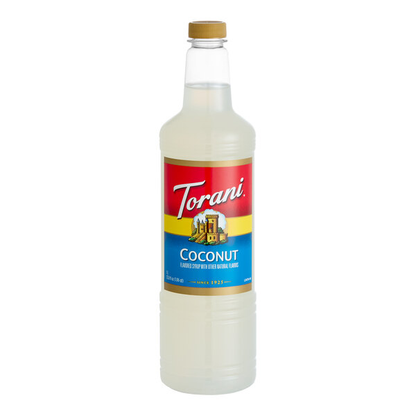 Torani Coconut Flavoring Syrup Plastic Bottle 1 Liter